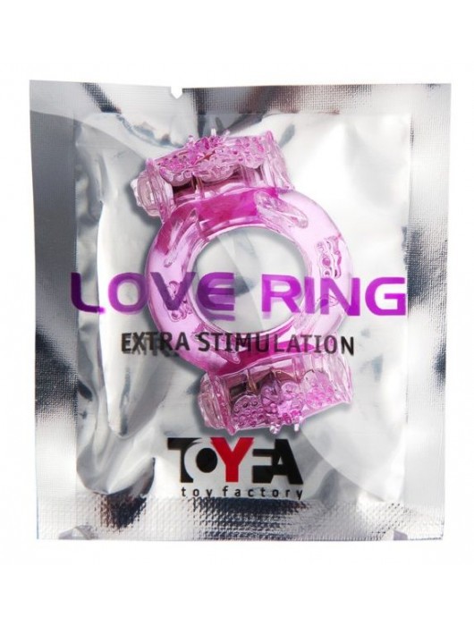 Розовое виброкольцо с двумя батарейками - Toyfa Basic - в Твери купить с доставкой