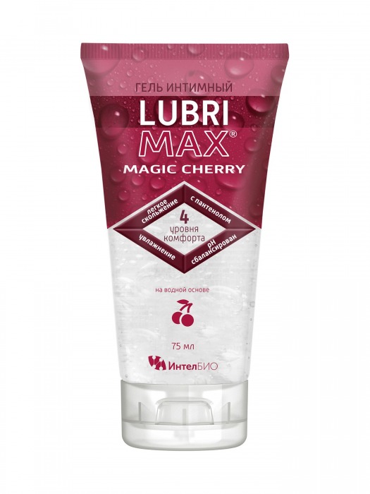 Интимный гель-смазка на водной основе Lubrimax Magic Cherry - 75 мл. - ИнтелБИО - купить с доставкой в Твери