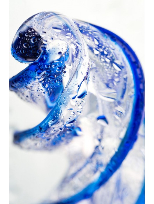 Прозрачный фаллос из стекла со спиралью - 18 см. - Sexus