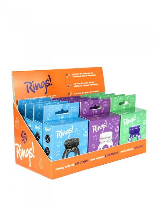 Бокс из 12 эрекционных колец Axle-pin - Lola Games - в Твери купить с доставкой