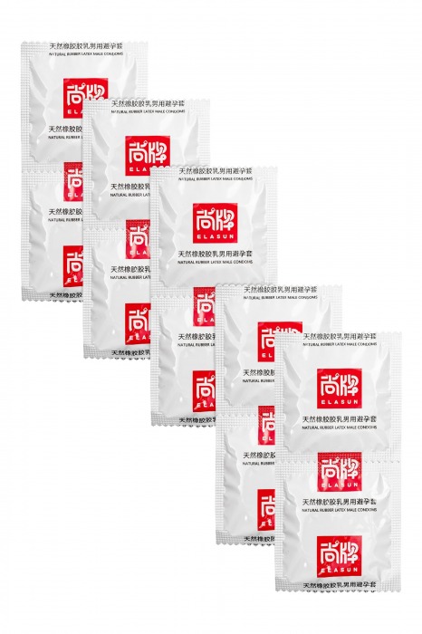 Презервативы с точками и ребрами Elasun Ribbed and Dotted - 10 шт. - Elasun - купить с доставкой в Твери