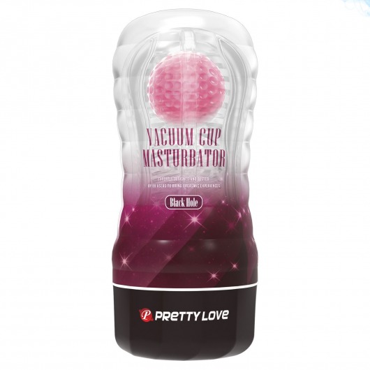 Прозрачный текстурированный мастурбатор Vacuum Cup Masturbator Black Hole - Baile - в Твери купить с доставкой