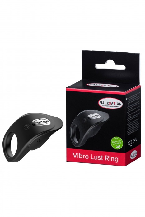 Черное эрекционное виброкольцо Vibro Lust Ring - MALESATION - в Твери купить с доставкой