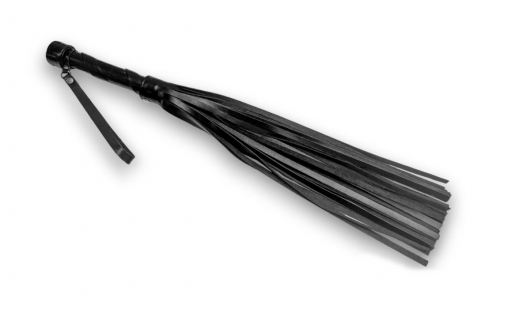 Черная кожаная плеть Gothic charm - 54 см. - БДСМ Арсенал - купить с доставкой в Твери