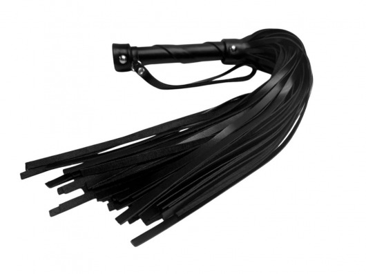 Черная кожаная плеть Gothic charm - 54 см. - БДСМ Арсенал - купить с доставкой в Твери