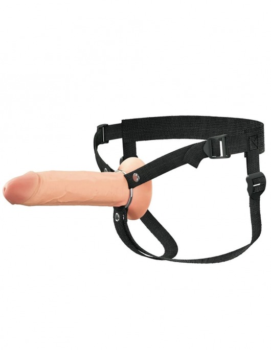Полый страпон на ремнях 8’’ Hollow Silicone Strap-on - Pipedream - купить с доставкой в Твери