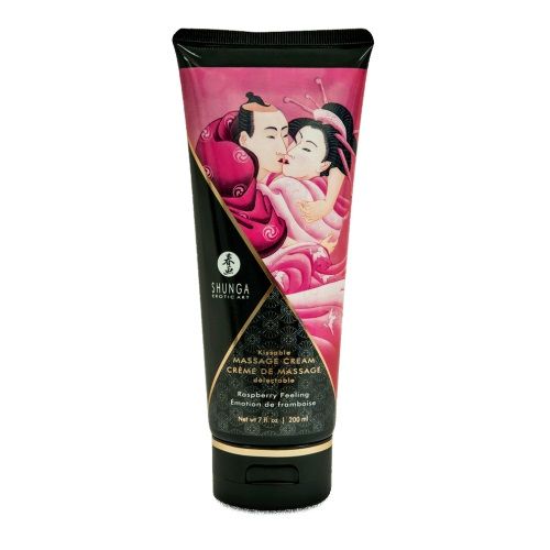 Массажный крем для тела с ароматом малины Raspberry feeling - 200 мл. - Shunga - купить с доставкой в Твери