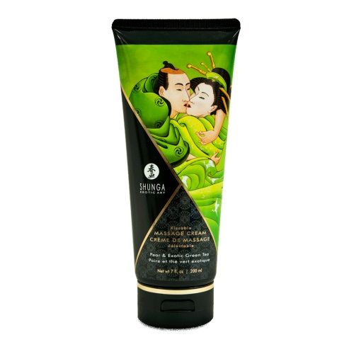 Массажный крем для тела с ароматом груши и зелёного чая Pear   Exotic Green Tea - 200 мл. - Shunga - купить с доставкой в Твери