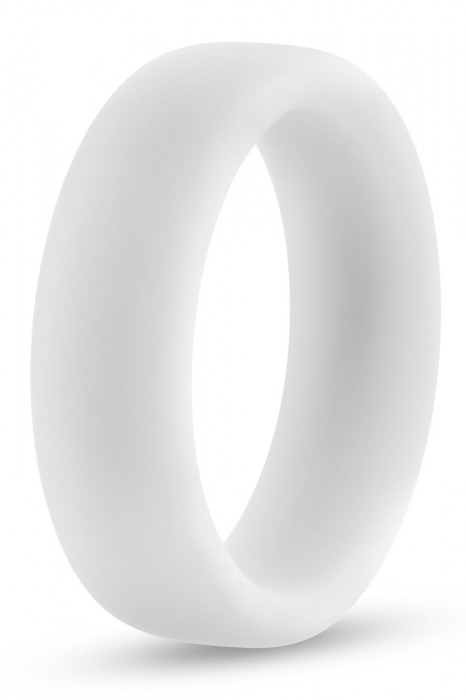 Белое люминесцентное эрекционное кольцо Silicone Glo Cock Ring - Blush Novelties - в Твери купить с доставкой