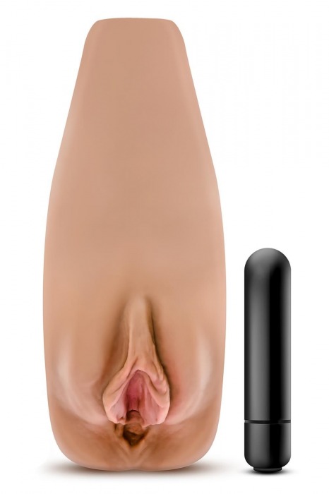 Маструбатор-вагина с вибрацией Soft   Wet Renata Realistic Tan Masturbator - Blush Novelties - в Твери купить с доставкой