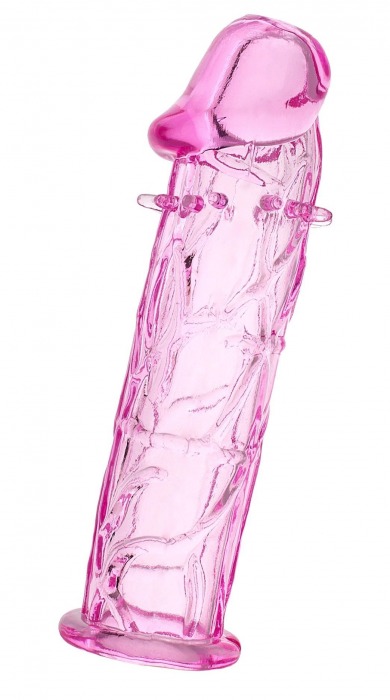 Розовая насадка фаллической формы - 12,5 см. - A-toys - в Твери купить с доставкой
