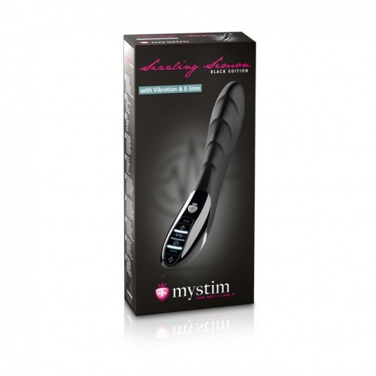 Вибратор с электростимуляцией Sizzling Simon Black Edition - 27 см. - MyStim - купить с доставкой в Твери