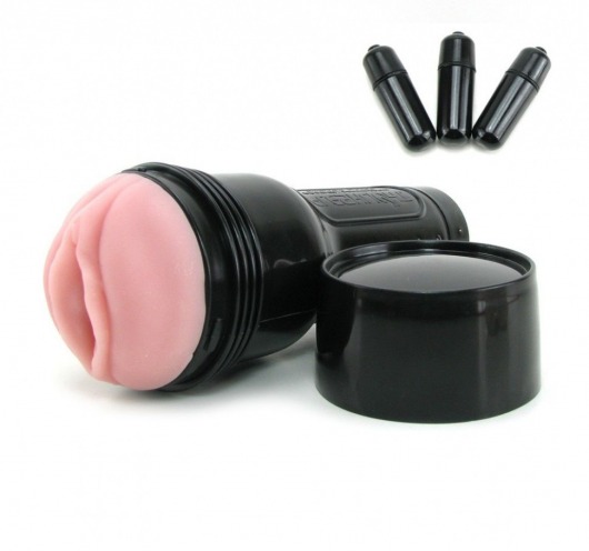 Мастурбатор-вагина Fleshlight - Vibro Pink Lady Touch с вибрацией - Fleshlight - в Твери купить с доставкой