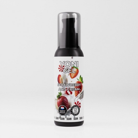 Лубрикант для орального секса SGAN со вкусом клубники со сливками - 100 мл. - SGAN - купить с доставкой в Твери