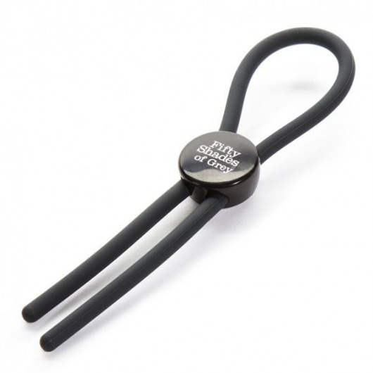 Тёмно-серое эрекционное кольцо с зажимом Again and Again Adjustable Cock Ring - Fifty Shades of Grey - в Твери купить с доставкой