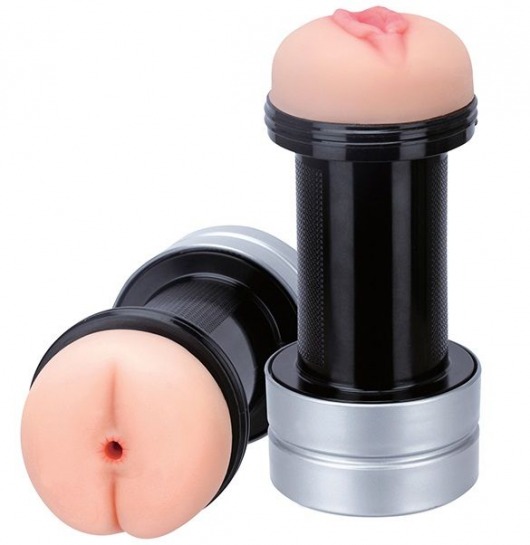 Мастурбатор 2-в-1 REALSTUFF 2 IN 1 HUMMER ANUS   VAGINA: вагина и анус - Dream Toys - в Твери купить с доставкой