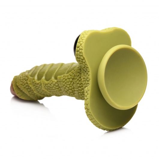 Фантазийный фаллоимитатор Swamp Monster Green Scaly Silicone Dildo - 23,9 см. - XR Brands