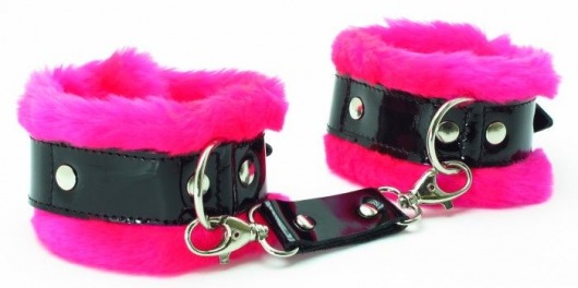 Розовые наручники с мехом BDSM Light - БДСМ Арсенал - купить с доставкой в Твери