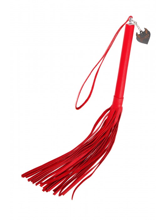 Красная кожаная плеть с петлёй - 50 см. - Pecado - купить с доставкой в Твери