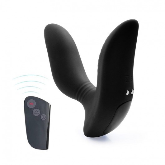 Черный вибромассажер простаты 3,5’’ Remote Control Curve P-spot Massager - 12 см. - Erokay - в Твери купить с доставкой