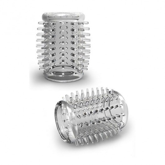 Прозрачная насадка с шипами STAY HARD COCK SLEEVE 01 CLEAR - Blush Novelties - в Твери купить с доставкой