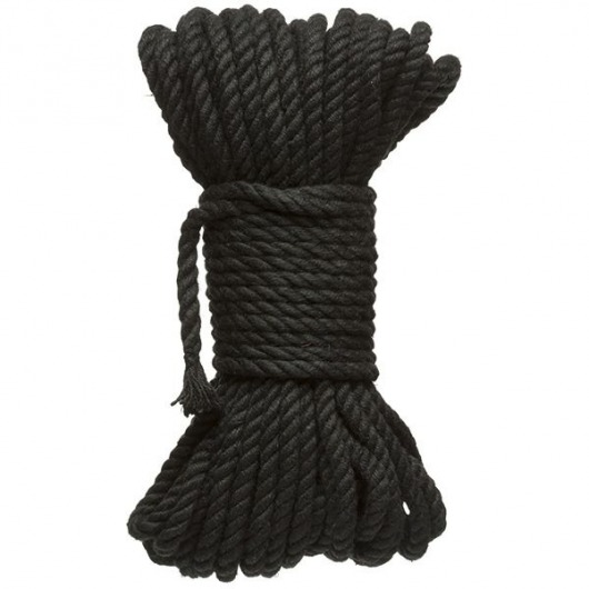 Черная верёвка для связывания и фиксации Bind Tie - 15,24 м. - Doc Johnson - купить с доставкой в Твери
