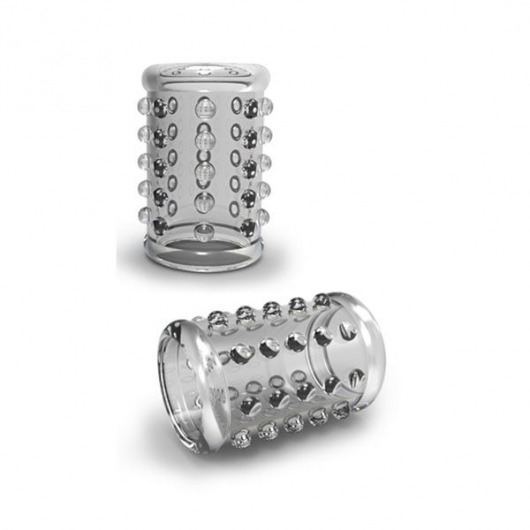 Прозрачная насадка на пенис с шишечками STAY HARD COCK SLEEVE 02 CLEAR - Blush Novelties - в Твери купить с доставкой