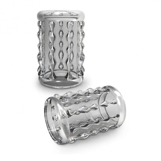 Прозрачная насадка с бороздками STAY HARD COCK SLEEVE 04 CLEAR - Blush Novelties - в Твери купить с доставкой