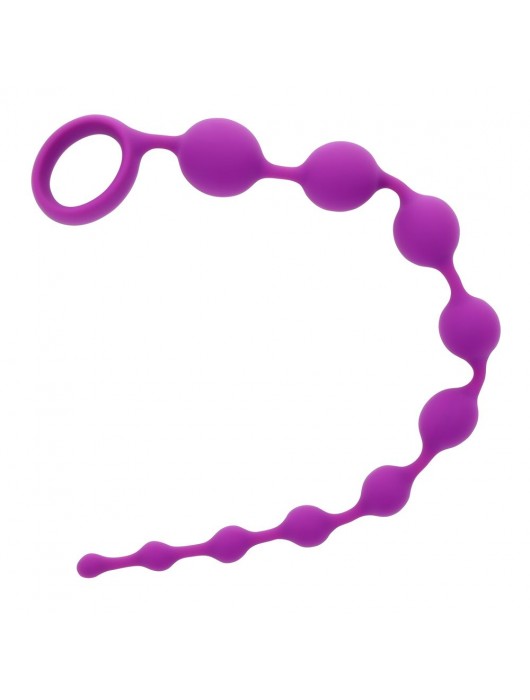 Лиловая анальная цепочка Beaded Adventure - 35,5 см. - Selopa