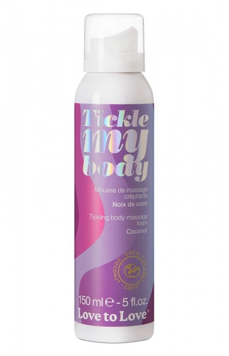 Массажная хрустящая пенка Tickle My Body Coconut с ароматом кокоса - 150 мл. - Love to Love - купить с доставкой в Твери