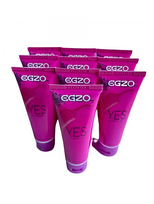 Набор из 10 согревающих лубрикантов на водной основе Egzo Yes (по 50 мл.) - EGZO - купить с доставкой в Твери
