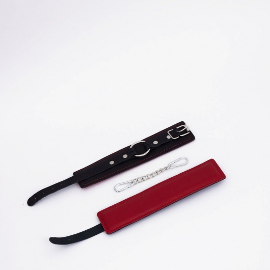 Черно-красные кожаные оковы - Crazy Handmade - купить с доставкой в Твери