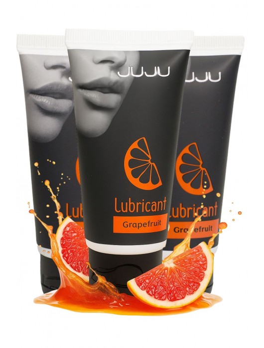 Набор из 3 съедобных лубрикантов JUJU со вкусом грейпфрута - JuJu - купить с доставкой в Твери