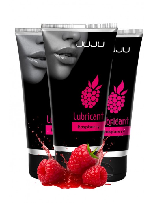Набор из 3 съедобных лубрикантов JUJU со вкусом малины - JuJu - купить с доставкой в Твери