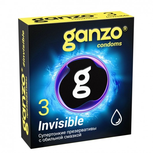 Супертонкие презервативы Ganzo Invisible - 3 шт. - Ganzo - купить с доставкой в Твери
