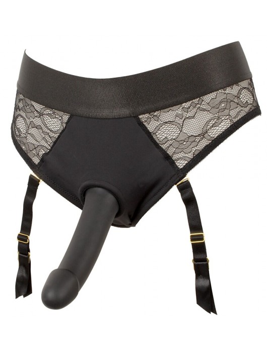 Черный женский страпон Strap-on Set: трусики и насадка - Orion - купить с доставкой в Твери