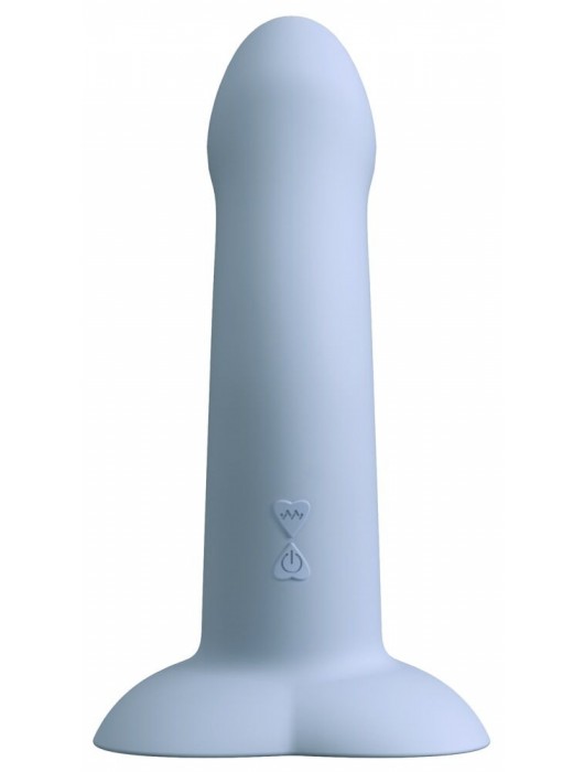 Голубой вибростимулятор на присоске Heart Guy - 17 см. - Orion