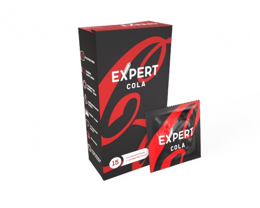 Презервативы с ароматом колы Expert Cola - 15 шт. - Expert - купить с доставкой в Твери