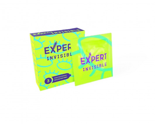 Ультратонкие презервативы Expert Invisible - 3 шт. - Expert - купить с доставкой в Твери