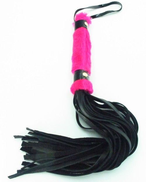 Нежная плеть с розовым мехом BDSM Light - 43 см. - БДСМ Арсенал - купить с доставкой в Твери