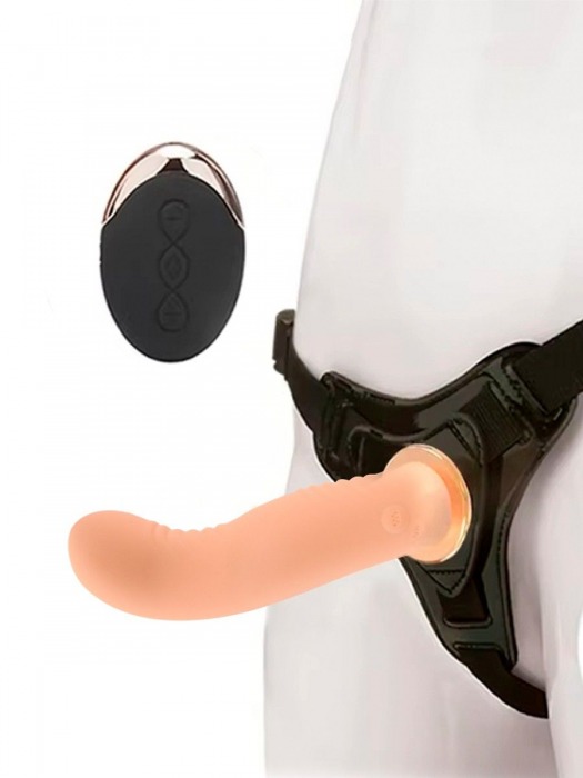 Женский вибрострапон со съемной насадкой и пультом ДУ - Erokay - купить с доставкой в Твери