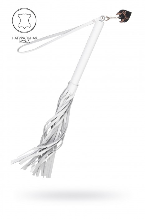 Белая кожаная плеть - 50 см. - Pecado - купить с доставкой в Твери