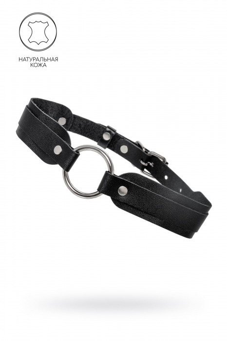Черный кожаный чокер-ошейник со скруглёнными углами - Pecado - купить с доставкой в Твери