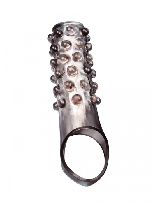 Дымчатая насадка на пенис с выпуклостями - 11 см. - Sex Expert - в Твери купить с доставкой