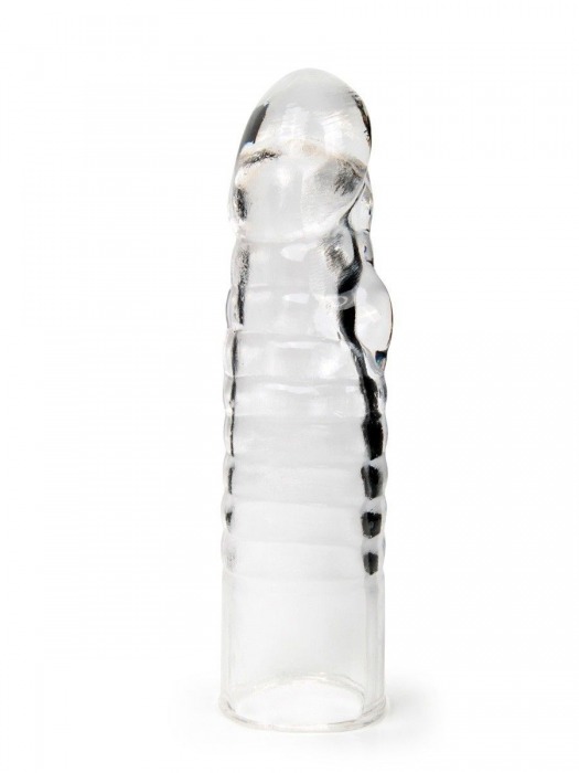 Прозрачная закрытая насадка на член - 15 см. - Sex Expert - в Твери купить с доставкой
