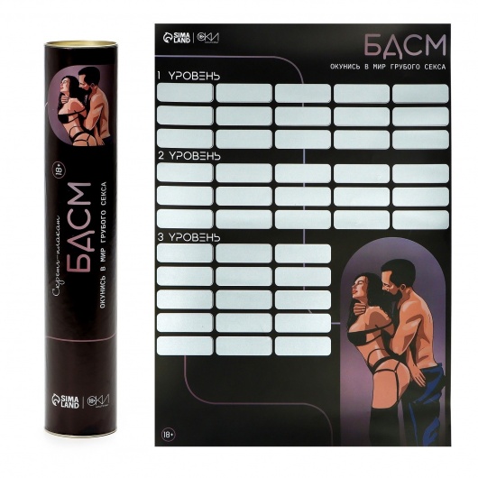 Плакат для двоих со скретч-слоем «БДСМ» - Сима-Ленд - купить с доставкой в Твери