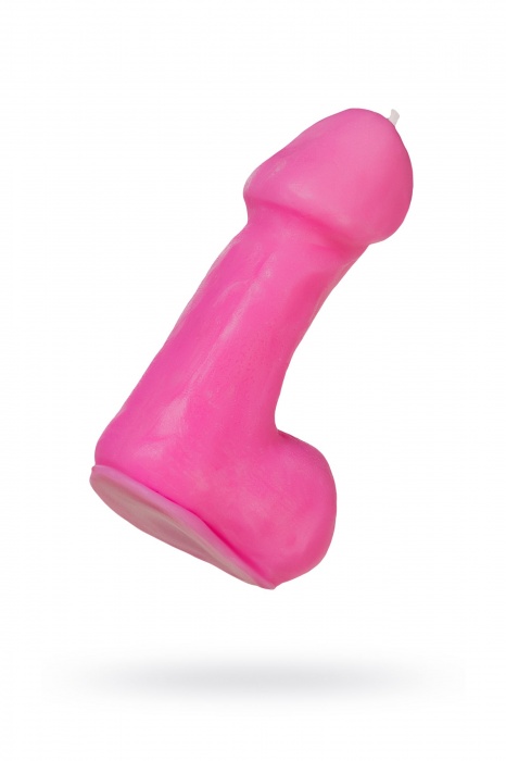 Розовая свеча в форме пениса - 47 гр. - Pecado - купить с доставкой в Твери