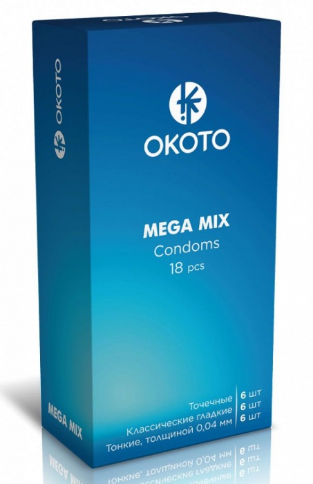 Презервативы OKOTO Mega Mix - 18 шт. - Sitabella - купить с доставкой в Твери