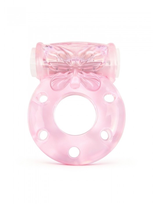 Розовое эрекционное виброкольцо с бабочкой - 1137 - в Твери купить с доставкой