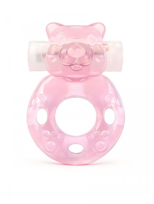 Розовое эрекционное виброкольцо в форме мишки - 1137 - в Твери купить с доставкой